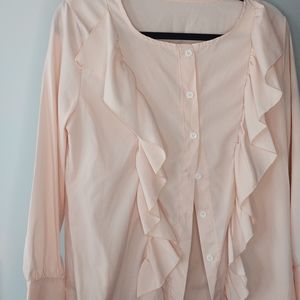 Waterfall button down blouse